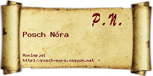 Posch Nóra névjegykártya